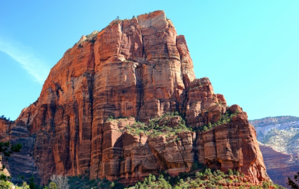 Angels Landing - skála v americkém parku Zion v Utahu