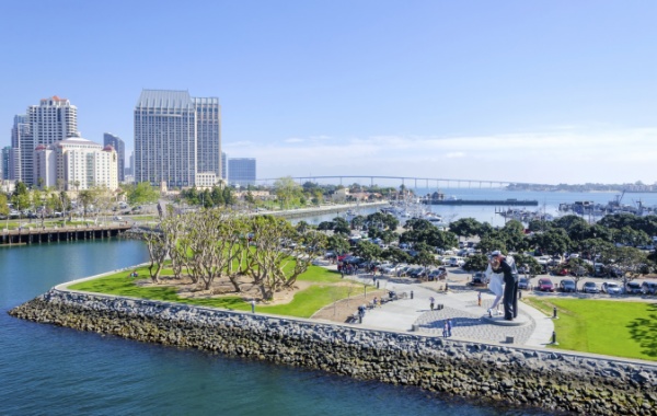 Pobřeží San Diega v USA