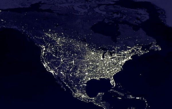 Letecký snímek Ameriky