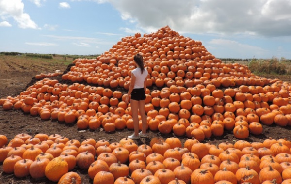 Laura při Halloweenu v USA