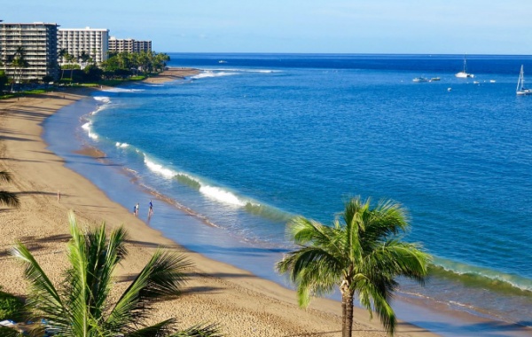 Pláž Kaanapali na Havajském ostrově Maui