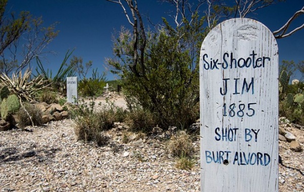 Náhrobky v Tombstone v Arizoně