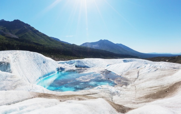 jezírko v NP Wrangell-St. Elias