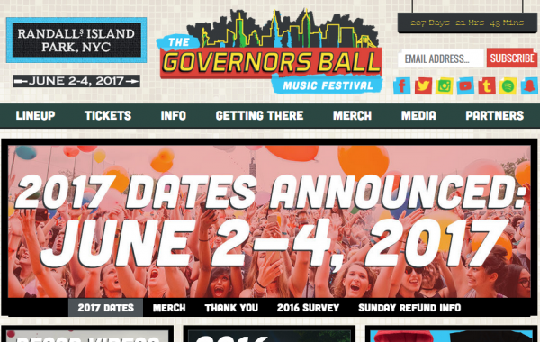 Governors Ball v New York City