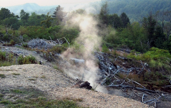 Centralia doutnající požár