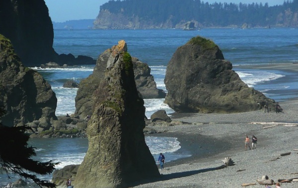 Z pláže Ruby Beach do nejslavnější kavárny