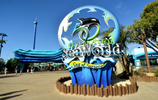 Vchod do SeaWorld v San Diegu, Kalifornie - Amerika.cz