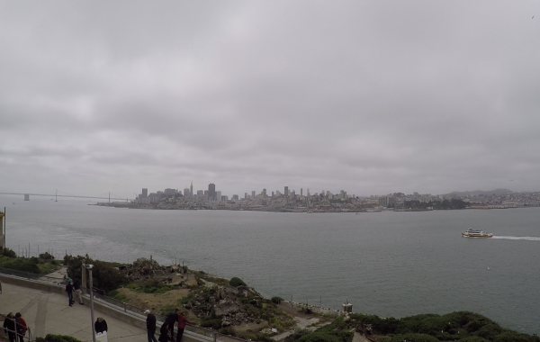 Pohled na San Francisko z ostrova Alcatraz