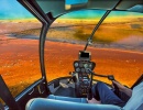 Gejzír v Yellowstone z helikoptéry