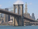 Brooklynský most v New Yorku na podzim