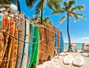 Surfová prkna na Oahu na Havajských ostrovech