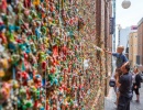 Žvýkačková stěna v americkém městě Seattle