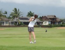 Laura na golfu při studiu v USA