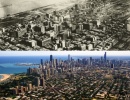 Město Chicago v roce 1920 a dnes v 21. století