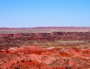 Painted Desert s modrou oblohou